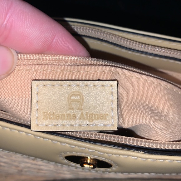 Etienne Aigner Bags Etienne Aigner Vintage Woven Leather Purse Cream Jute Cross Body Bag
